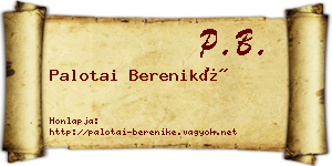 Palotai Bereniké névjegykártya